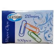 Скрепки Centrum арт.80133 металл.цв.пласт.покр28мм 80133