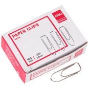 Скрепки Deli E39719 металл никелированные треугольник 28мм (упак.:100шт)