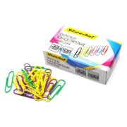 Скрепки Silwerhof 1162647 металл, пластиковая оболочка, ассорти, 33 мм 100 шт