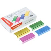 Скобы BERLINGO SH705  №10, цветные, 1000шт.