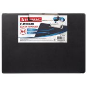 Планшет BRAUBERG А4 с горизонтальным прижимом чёрная 232223, картон/ПВХ