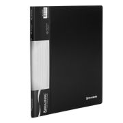 Папка BRAUBERG стандарт 10 файлов черная 0.5мм 221592