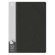 Папка Бюрократ с 10 прозр.вклад. -BPV10 A4 пластик 0.6мм торц.карм с бум. встав ассорти