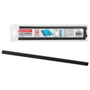 Скрепкошины для быстрого переплета BRAUBERG, компл 10 шт, ширина 10 мм (до 50 л), ЧЕРНЫЕ, 228324