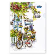 Папка CENTRUM 88813 уголок COFFEESHOP, формат A4, L-тип, 0.15мм, цвета ассорти