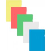 Папка-уголок Бюрократ Economy -E100A тисненый A4 пластик 0.10мм ассорти 816347