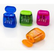 Точилка Centrum 88835 пластиковая, 2-мя лезвиями, с контейнером, ассорти