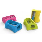 Точилка Deli E0531 Neon 1 отверстие пластик ассорти туба