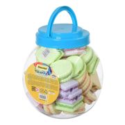 Точилка Silwerhof 192011 ПЕЧЕНЬЕ Солнечная коллекция 1 отверстие пластик ассорти с контейнером