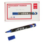 Маркер Deli перманентный EU10030 Think круглый пиш. наконечник 1.5мм синий