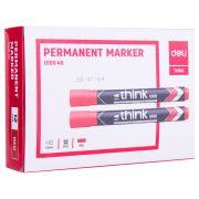 Маркер Deli перманентный EU10040 Think круглый пиш. наконечник 1.5мм красный