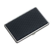 Портсигар 340023-82 сталь, искусствен. кожа, черный цвет 340023-82