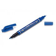 Маркер перманентный Twin Tip New 0.3-1.2 мм, синий, для CD, 2-х сторон. пулевидный, N75W-CE