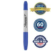 Перманентный маркер Paper Mate SHARP08 TT PMKR F.BLU S0811120, двусторонний,синий