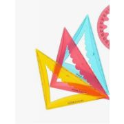 Линейка Centrum 83541 10см пластик объёмная треугольник ассорти