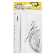 Набор Silwerhof 160151/441835 Пластилиновая коллекция пласт прозр компл.:лин.15см/угольн.30х11см/уго