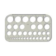 Трафарет окружностей Koh-I-Noor 4-40мм, серый 074916100000