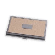 Визитница PC1139beige  бежевая искуств.кожа + металл PС1140