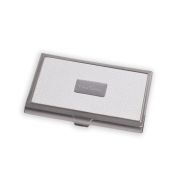 Визитница PC1139white белая искуств.кожа + металл PС1140