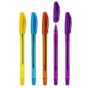 Ручка шариковая Centrum 89796 синие чернила 0.7мм, корпус ассорти