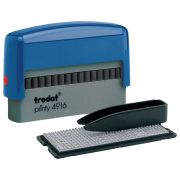 Штамп Trodat арт.4916 2 строки самонаборный синий без рамки, оттиск 70*10мм, кассы в комплекте 4913