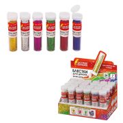 Блестки для декорирования (глиттер) ОСТРОВ СОКРОВИЩ, 7 грамм, цвета ассорти, в дисплее, 191371