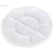 Палитра Deli для смешивания красок 68305 круглая D135 мм, пластик цв.белый