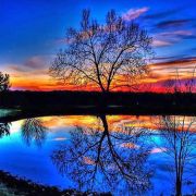 Алмазная мозаика CENTRUM 87225 ЗАКАТ НАД ОЗЕРОМ,40*50см,без подрамника,частич.выкладка