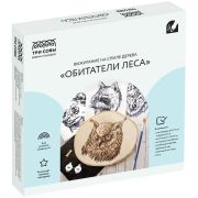 Набор ТРИ СОВЫ для выжигания на спиле дерева