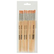 Кисть Silwerhof 981150 Синтетика №6 худож. плоская дерев. лакированная ручка