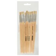 Кисть Silwerhof 983050 Щетина №6 оформит. плоская дерев. лакированная ручка