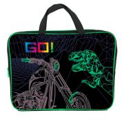 Папка Centrum 70868 Go Dino, А4, текстильная, увеличенная боковина 75мм,полиэстер