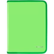 Папка Silwerhof 671957 Gems А5 210*260мм*25мм 1 отдел. зелёная, пластик на молнии