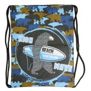 Мешок для обуви Centrum 70160 Медведь-сёрфер, 1 отделение, 330*420 мм,полиэстер, 210 ден