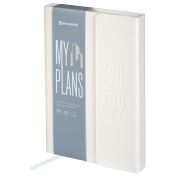 Ежедневник BAUBERG Towny 112737, кожзам, магнит.клапан белый, датированный 2022