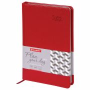 Ежедневник Brauberg Rainbow 112769  А5 (138x213мм) датированный 2022 кожзам, красный