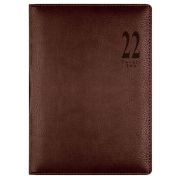 Ежедневник Letts 1051111 MILANO A5 2022г искусст. кожа белые стр темно-коричневый 412 155080