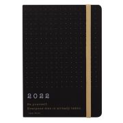 Ежедневник Letts 1505612 ECO WRITERS A6 2022г обложка картон белые страницы черный 082215