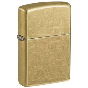 Зажигалка ZIPPO 48 267 REGULAR STREET BRASS Classic с покрытием Street Brass, латунь/сталь, золот.