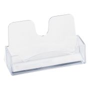 Подставка для визиток СТАММ прозрачный пластик, 40*100*55мм, ВТ01
