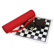 Игра ШАХМАТЫ 4501 В ЧЕХЛЕ (45х45 см) шахм.поле-ткань, фигуры-пластик