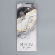 Пакет под бутылку ламинированный «Подарок для тебя»,13х32х11.3 см,мрамор, дно треугольное,9924056