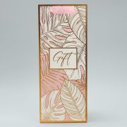 Пакет под бутылку ламинированный «Подарочек»,13х32х11.3 см, розово-белый, дно треугольное, 9924055