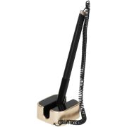 Ручка шариковая OfficeSpace TBbu_68831 синяя, 0,7мм, черный корпус, золотистая подставка