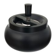 Пепельница 993HB-Black S.Quire круглая, сталь, покрытие хром, черная краска, черная, с черной ручкой 420042-930H