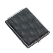 Портсигар 340022-18-2 S.Quire, нержавеющая сталь, искуственная кожа, чёрный, 7,4х9,5х1,8 см