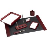 Настольный набор Good Sunrise M7C-8 (7 предметов) красное дерево МДФ бордовый/черный
