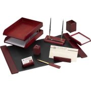 Настольный набор Good Sunrise M9C-25A (9 предметов) красное дерево МДФ бордоввый/чёрный