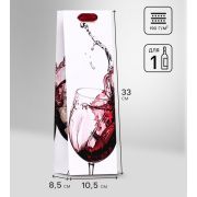 Пакет  под бутылку «Bordeaux», белый  10,5 x 33 x 8,5 см   10186198