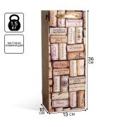 Пакет подарочный крафтовый упаковка под бутылку, «С пожеланиями!», 12 х 36 х 10 см 2942241